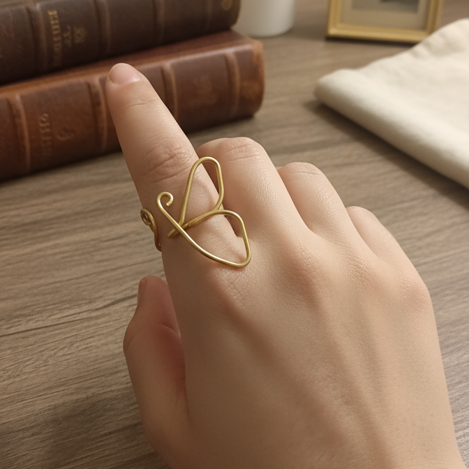 خاتم فراشة فري سايز