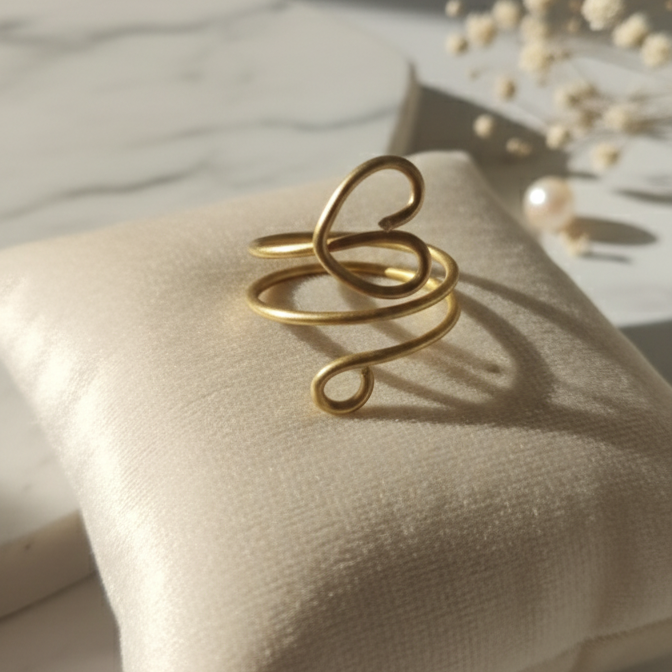 خاتم قلب طويل