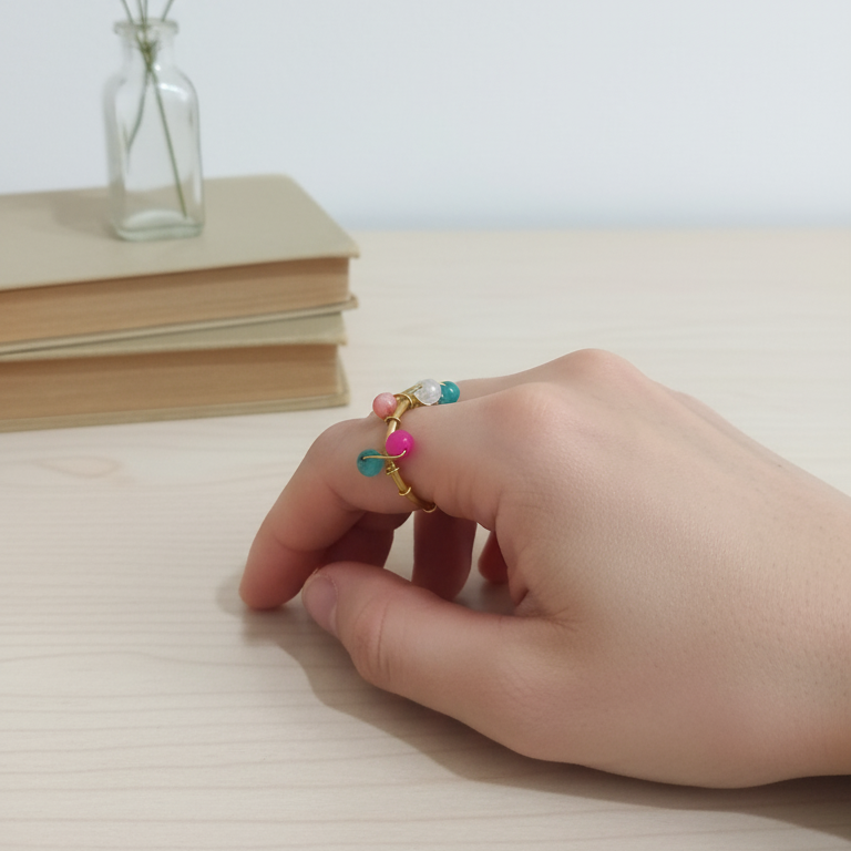 خاتم نحاس ملون