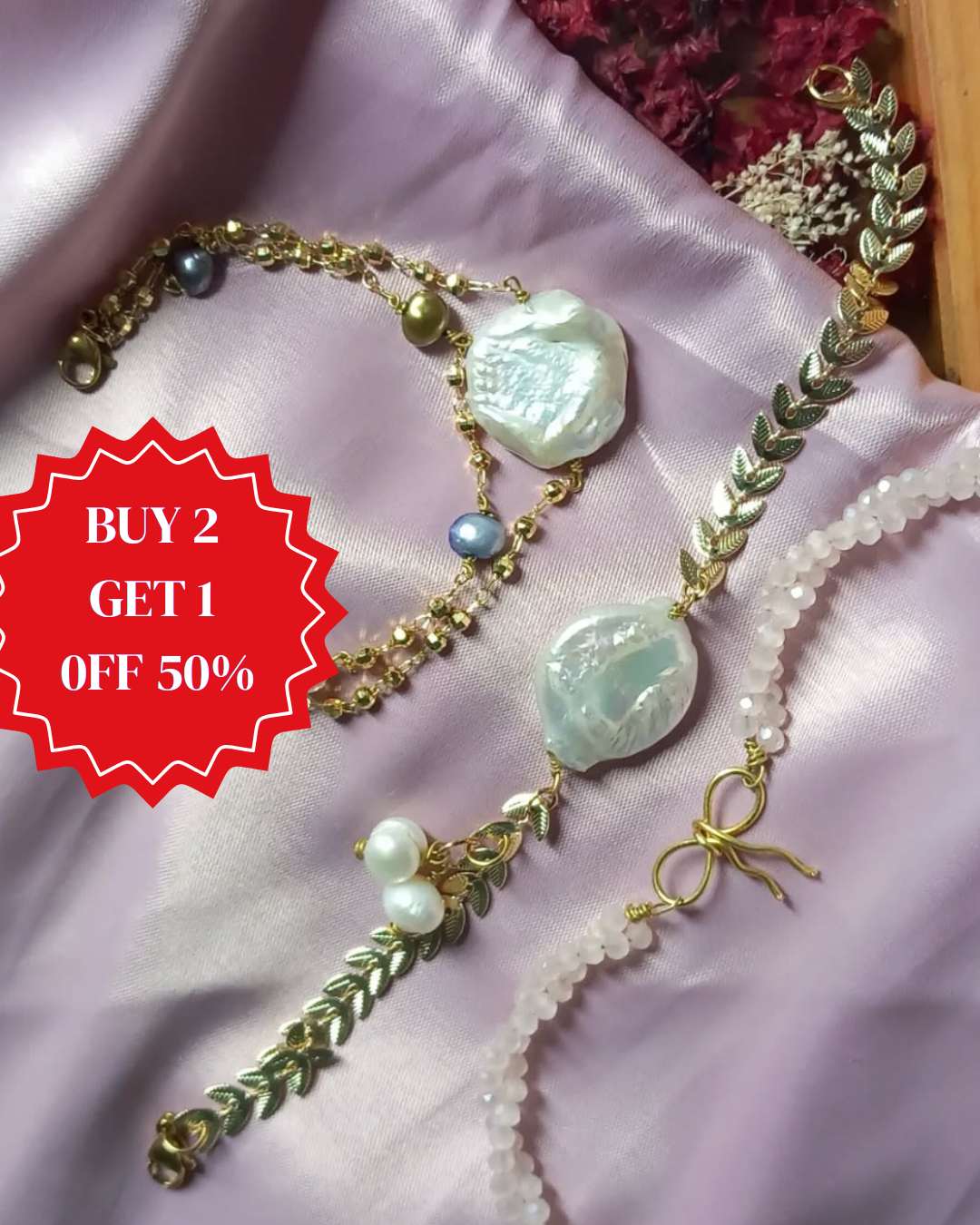 Buy 2 get 1 off 50%
