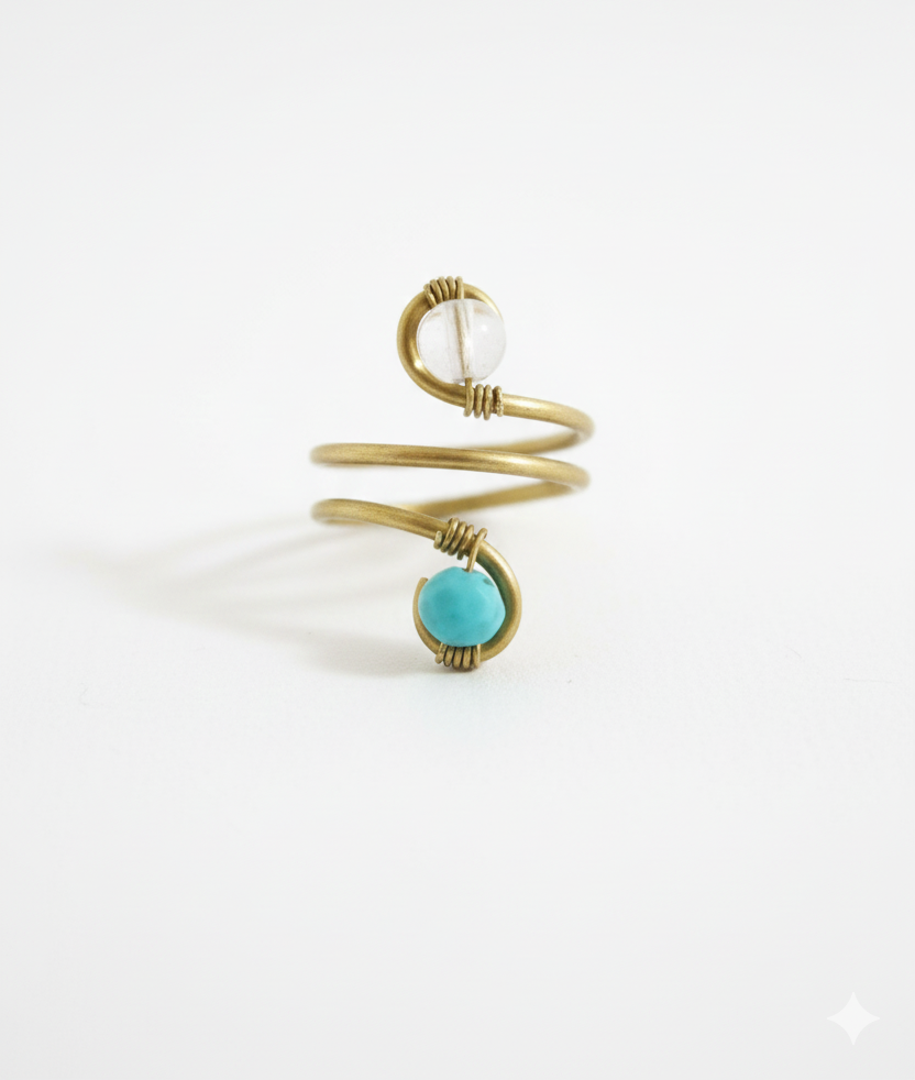 خاتم نحاس وكريستال