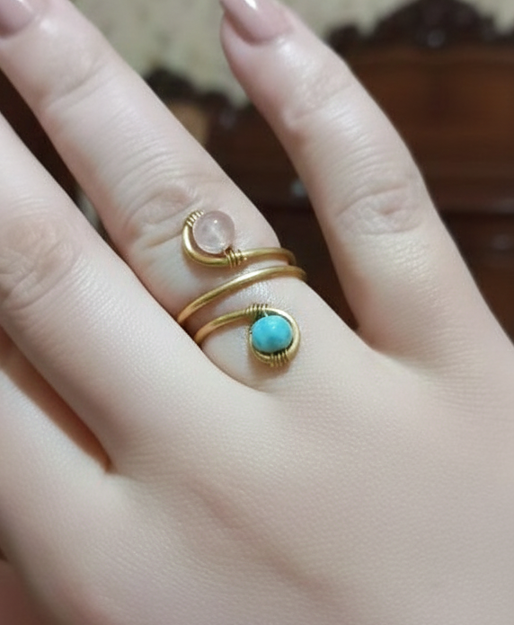 خاتم نحاس وكريستال