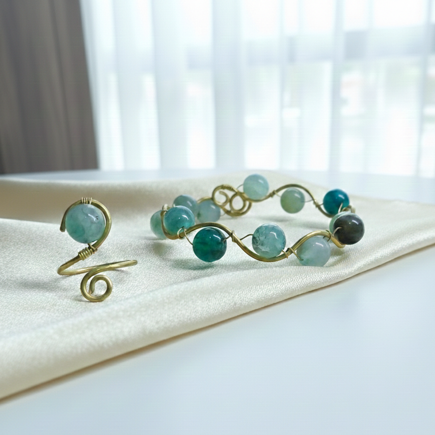 إسورة وخاتم عقيق طبيعي