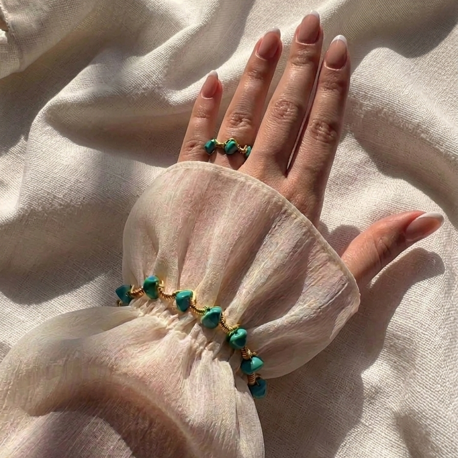 Moony bracelet and ring