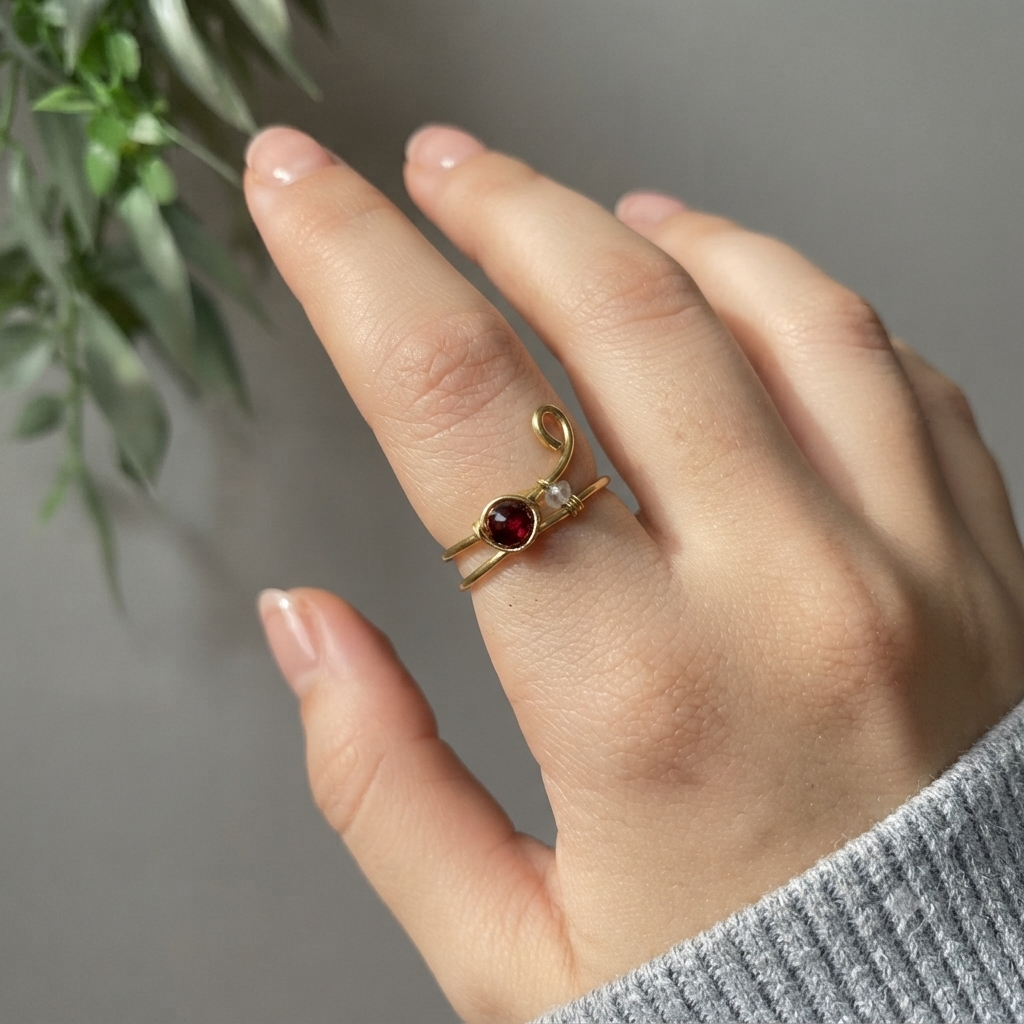 Free size Crystal Ring