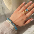 Crystal bracelet and ring