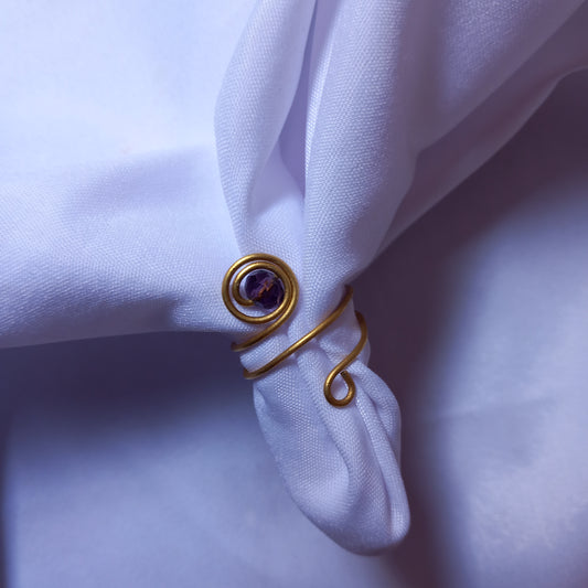 خاتم نحاس وفص كريستال