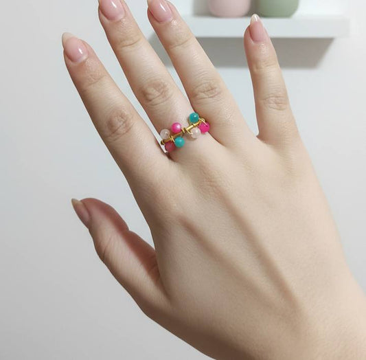 خاتم نحاس ملون