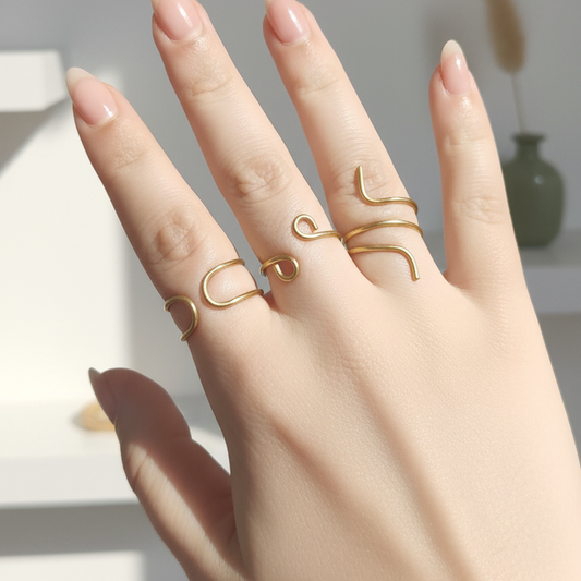 مجموعة 3 خواتم نحاس