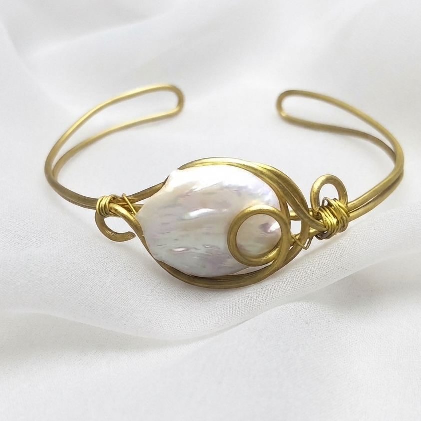 Natural Pearl Bracelet and Ring Set