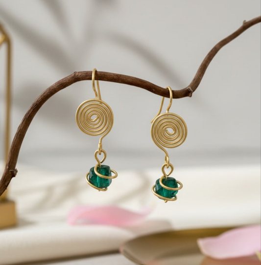 حلق كريستال نحاس