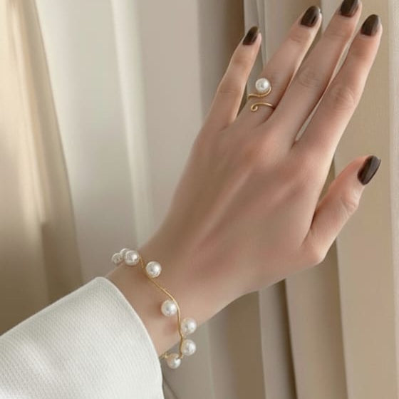 طقم اسورة وخاتم مموج